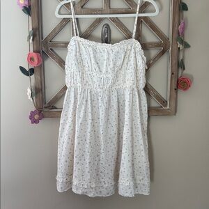 Free People Floral off White Adjustable Strap mini Dress